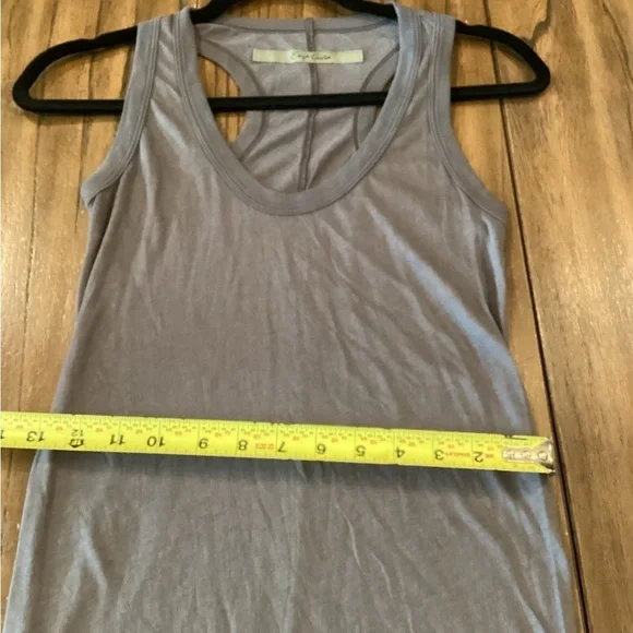 Enza Costa Pima cotton jersey dress Tank Midi long Dress new grey light weight S - Picture 5 of 8